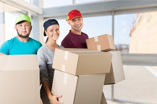Professional movers helping with a residential move in Shoreditch
