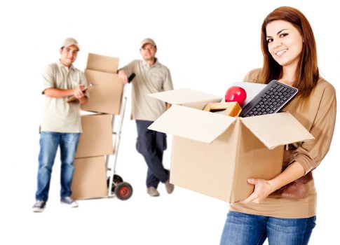 Residential flat move in Shoreditch with boxes and furniture being transported