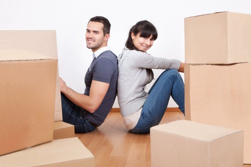 Office removals preparation in a Shoreditch workspace